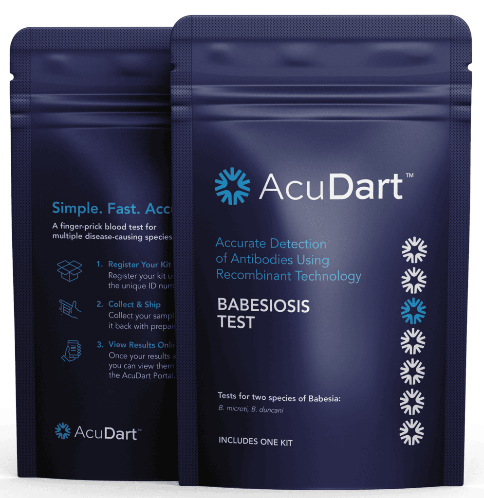 Front of Package for AcuDart Babesiosis At-Home Screening Test