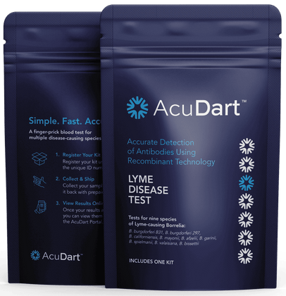 Front of Package for AcuDart Lyme Disease At-Home Screening Test