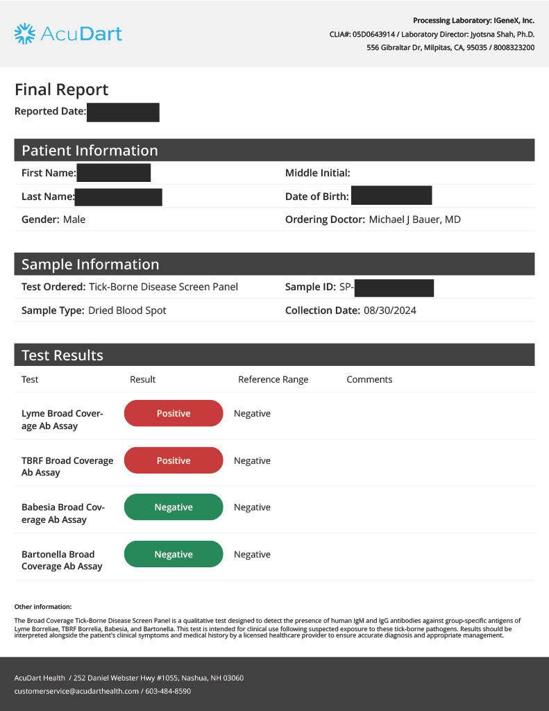 Get Accurate Tick-Borne Disease Testing at Home – AcuDart Health, Inc.